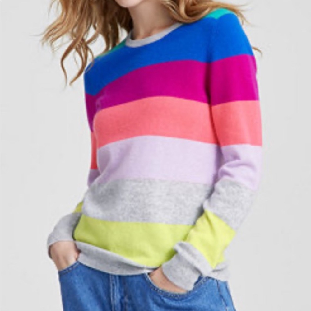 Charter Club szXS Cashmere Colorful Striped Women's Sweater